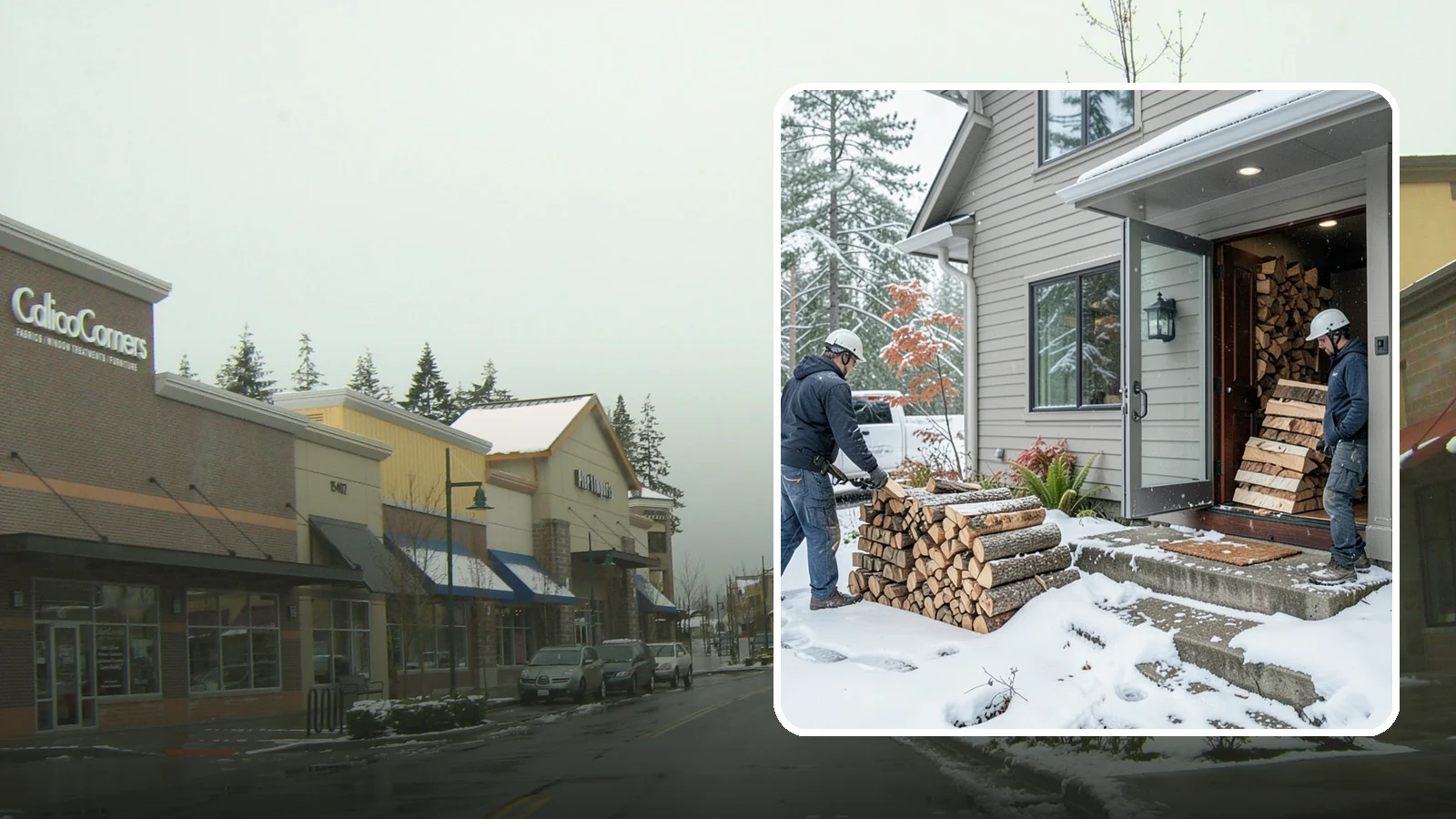Winter Storm Firewood in Mill Creek, Snohomish County, WA - When a Pacific Northwest winter storm rolls in, we get burnable wood to your door before the worst of it hits.