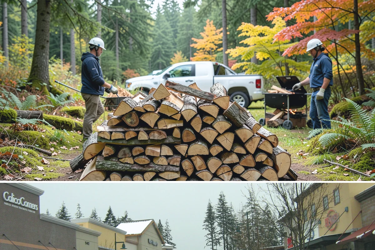 Winter Storm Firewood in Mill Creek, Snohomish County, WA - Peak demand runs from late fall through winter, so ordering as soon as a storm appears in the forecast secures your delivery.