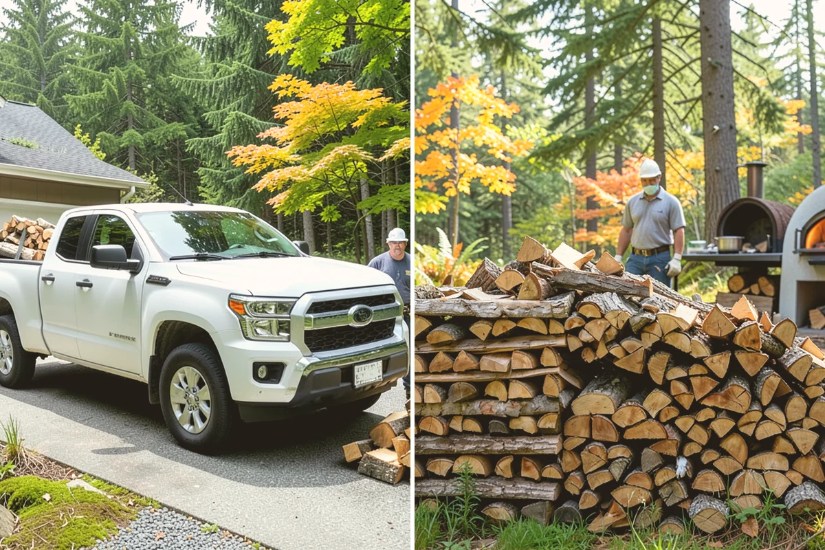 Winter Storm Firewood in Milton, King County, WA - Take your order and confirm quantity and delivery point