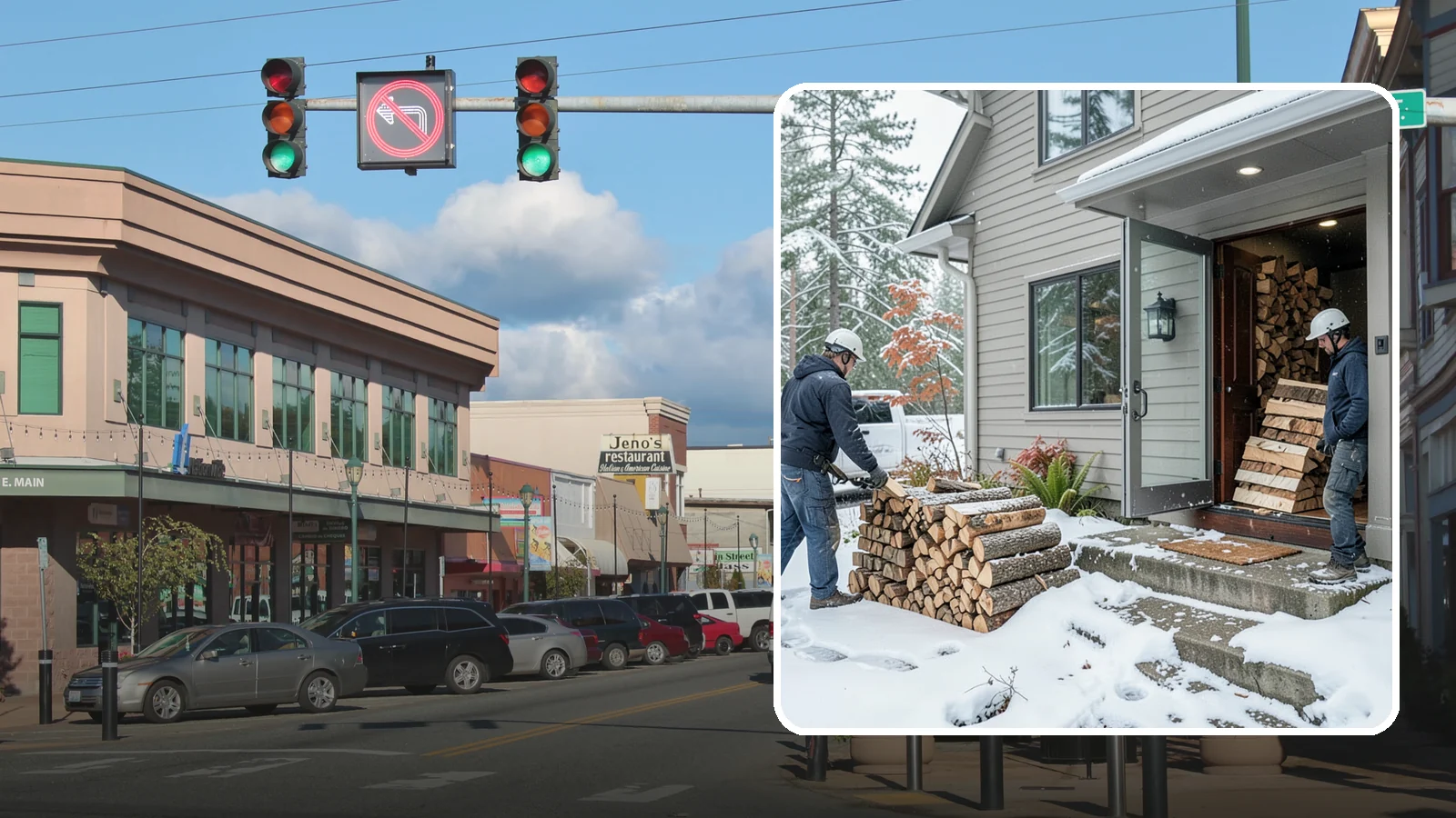 Winter Storm Firewood in Monroe, Snohomish County, WA - When a Pacific Northwest winter storm rolls in, we get burnable wood to your door before the worst of it hits.