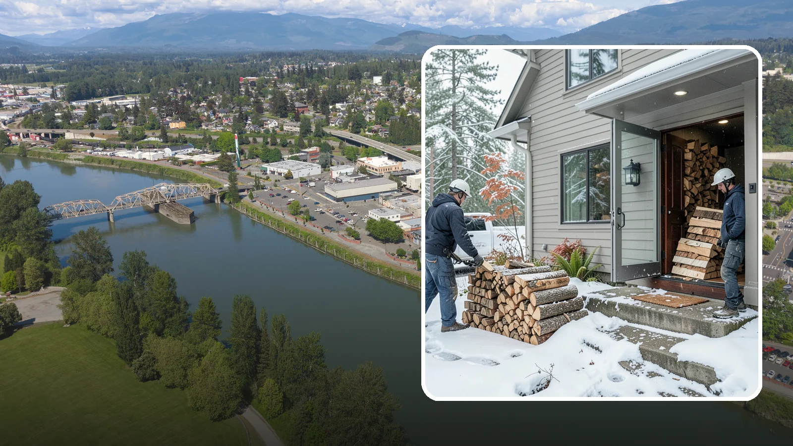 Winter Storm Firewood in Mount Vernon, WA - When a Pacific Northwest winter storm rolls in, we get burnable wood to your door before the worst of it hits.