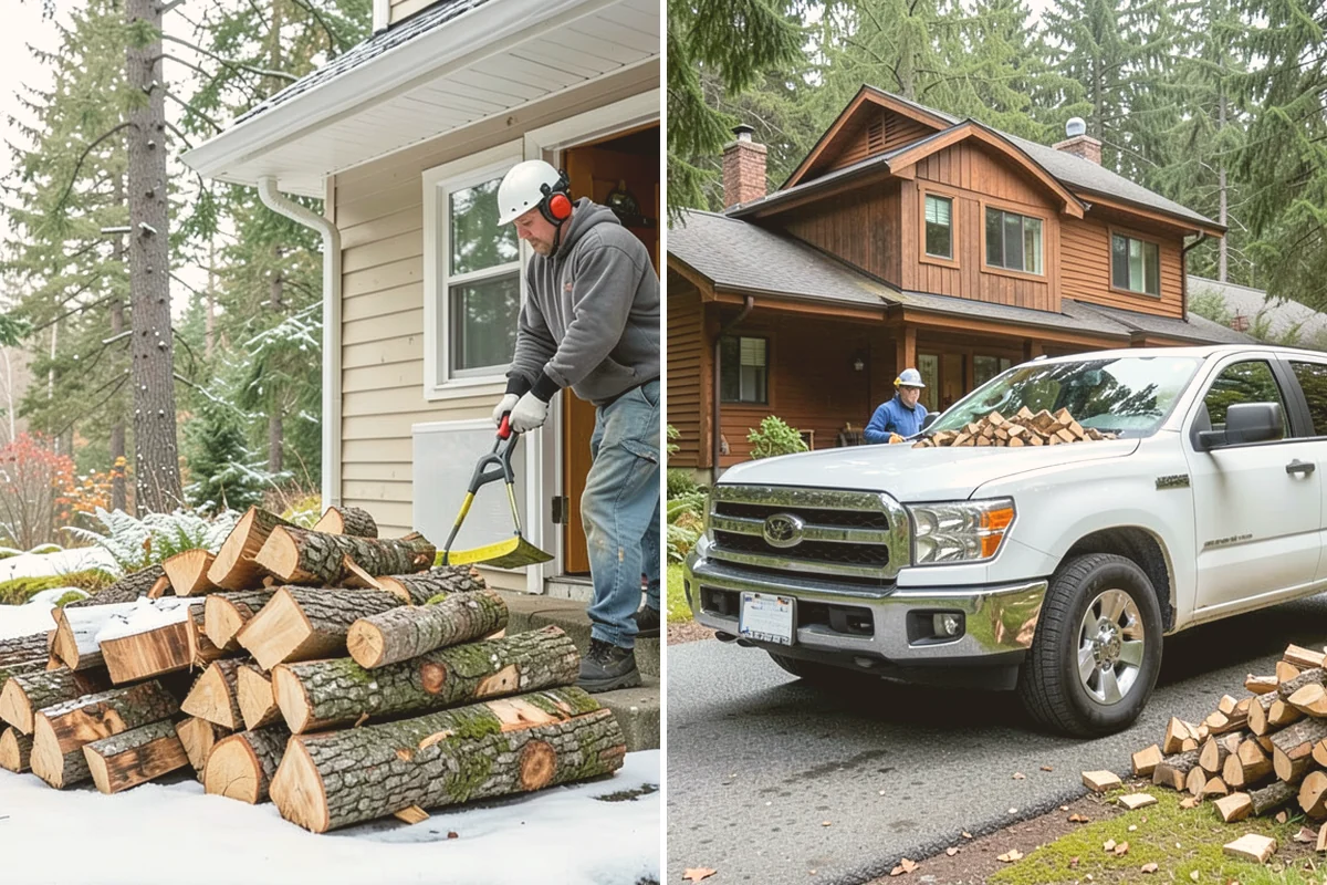 Winter Storm Firewood in Mount Vernon, WA - Take your order and confirm quantity and delivery point