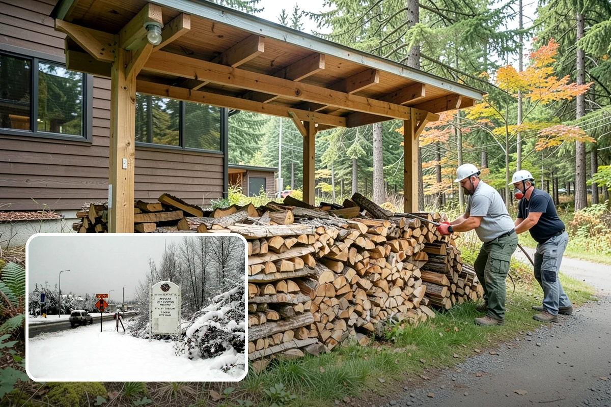 Winter Storm Firewood in Newcastle, King County, WA - Ensures a heat source before the storm lands
