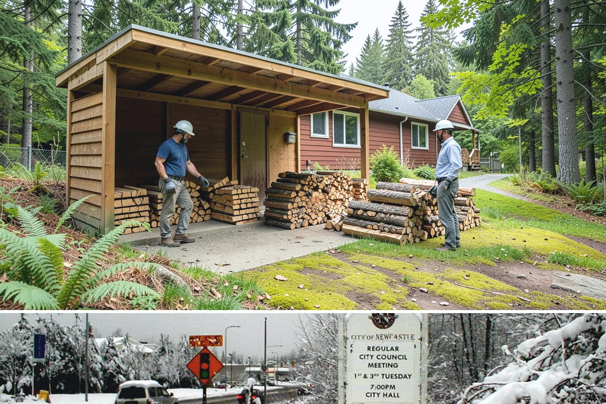Winter Storm Firewood in Newcastle, King County, WA - Peak demand runs from late fall through winter, so ordering as soon as a storm appears in the forecast secures your delivery.