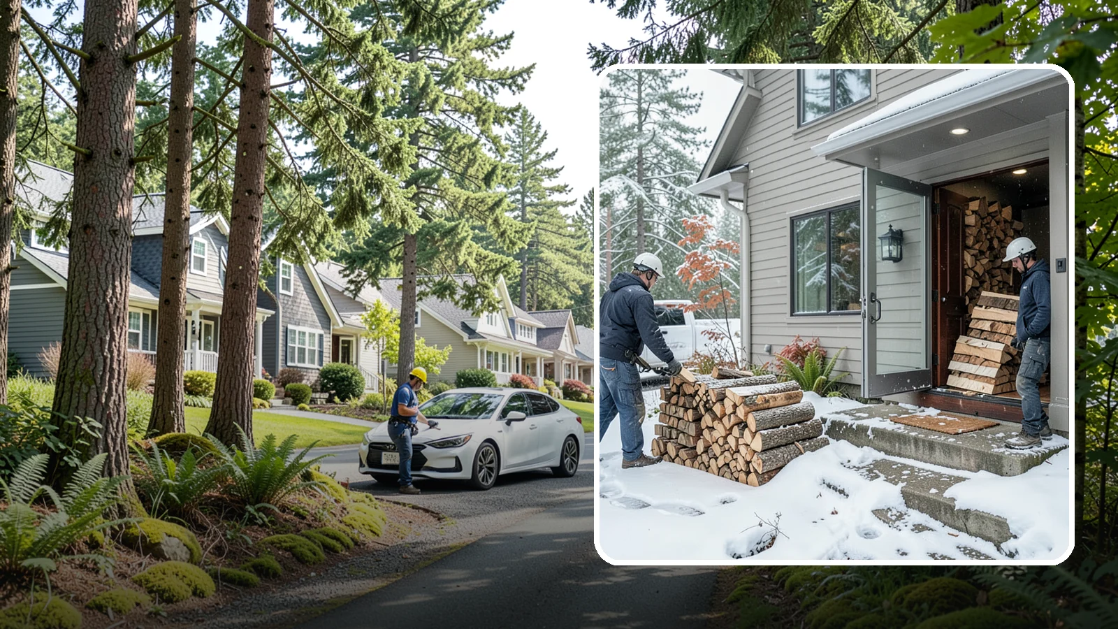 Winter Storm Firewood in Normandy Park, King County, WA - When a Pacific Northwest winter storm rolls in, we get burnable wood to your door before the worst of it hits.