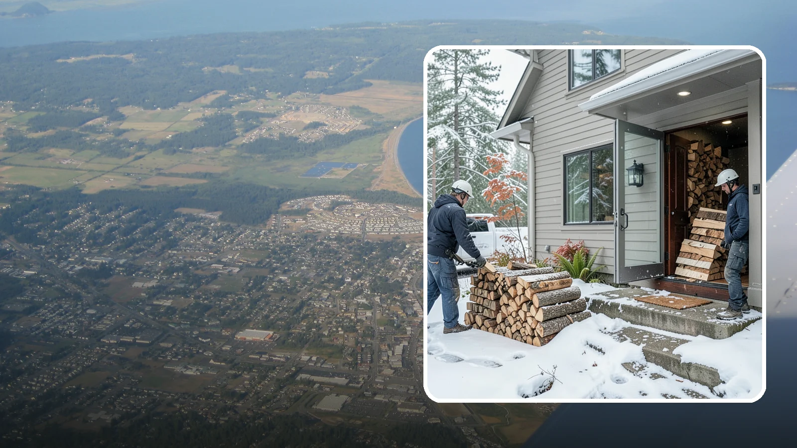 Winter Storm Firewood in Oak Harbor, Island County, WA - When a Pacific Northwest winter storm rolls in, we get burnable wood to your door before the worst of it hits.