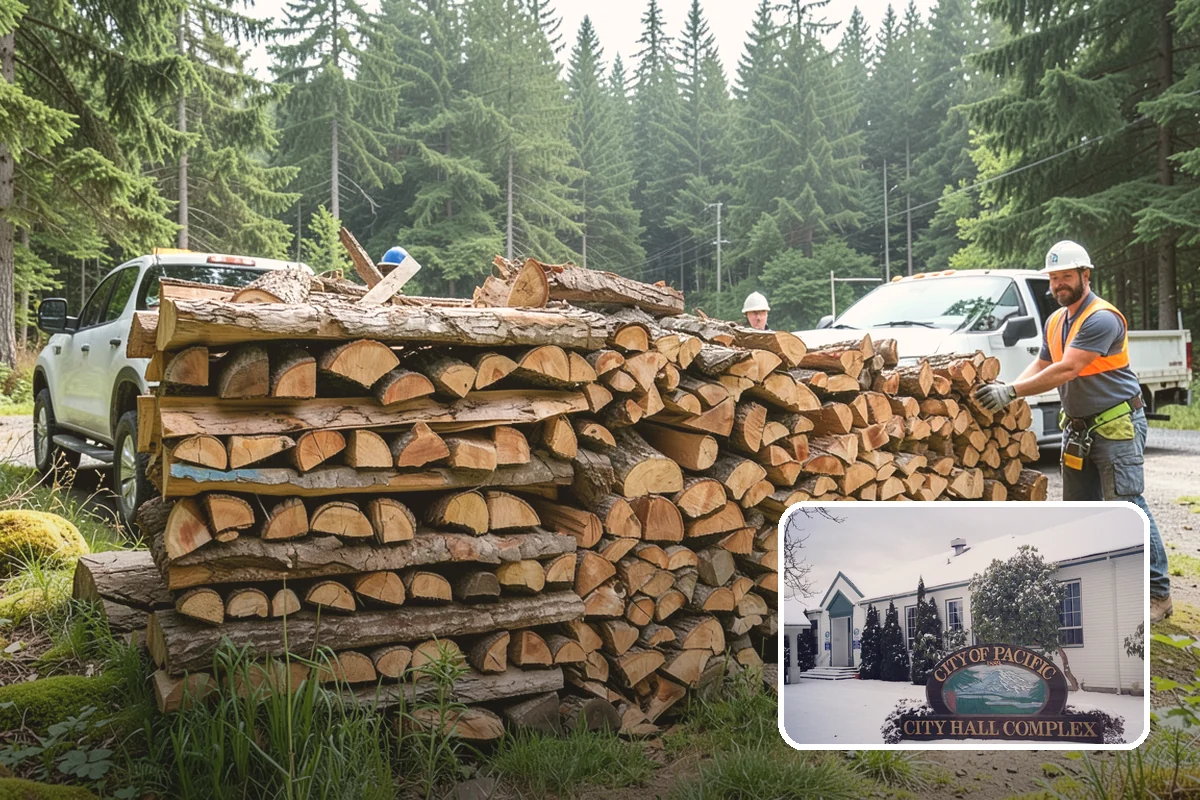 Winter Storm Firewood in Pacific, King County, WA - Ensures a heat source before the storm lands