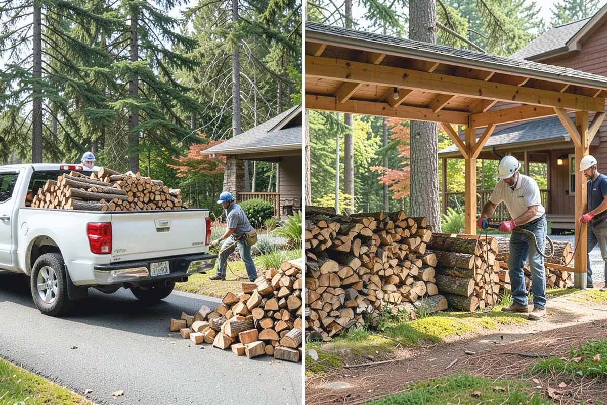 Winter Storm Firewood in Redmond, King County, WA - Take your order and confirm quantity and delivery point