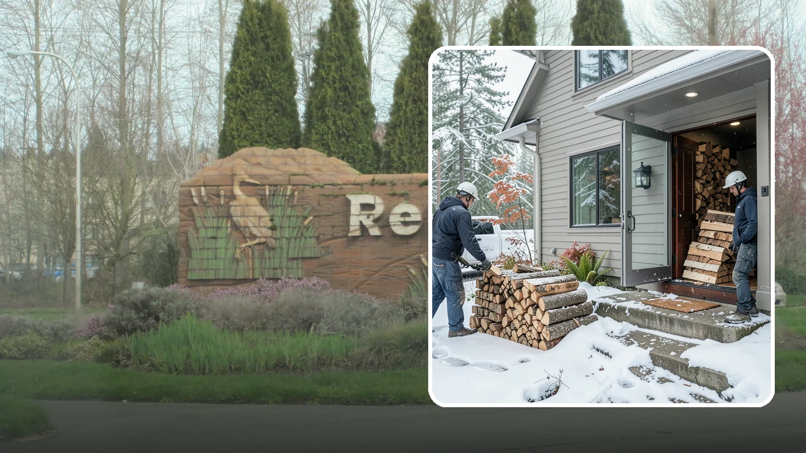 Winter Storm Firewood in Renton, King County, WA - When a Pacific Northwest winter storm rolls in, we get burnable wood to your door before the worst of it hits.
