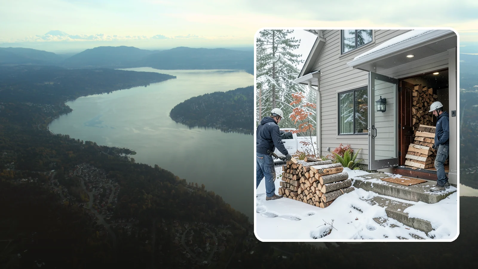 Winter Storm Firewood in Sammamish, King County, WA - When a Pacific Northwest winter storm rolls in, we get burnable wood to your door before the worst of it hits.