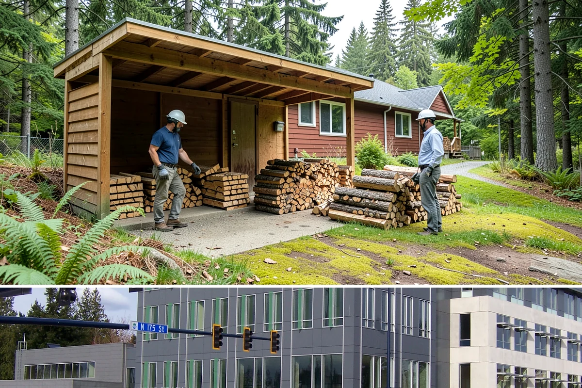 Winter Storm Firewood in Shoreline, King County, WA - Peak demand runs from late fall through winter, so ordering as soon as a storm appears in the forecast secures your delivery.
