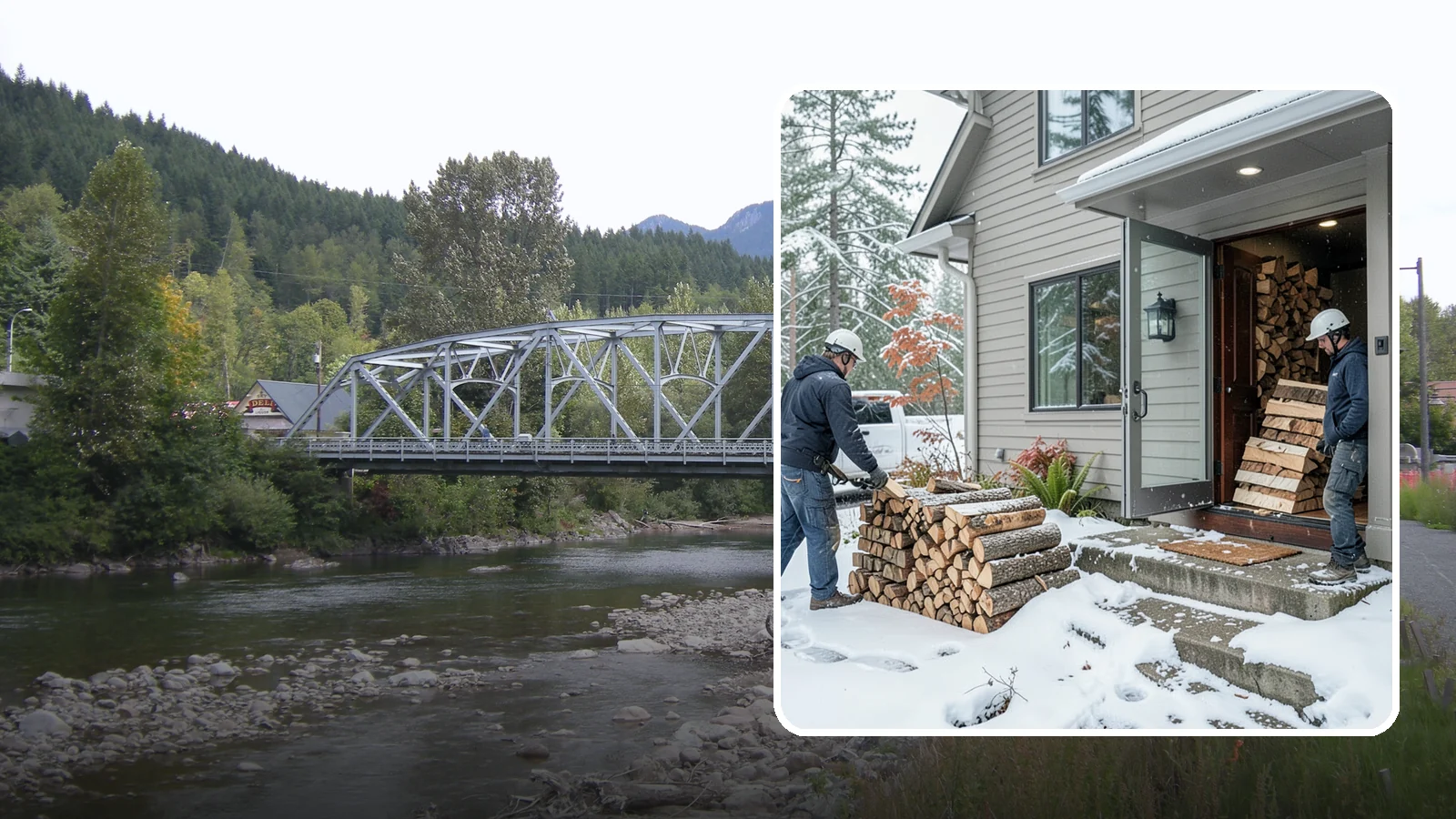 Winter Storm Firewood in Skykomish, King County, WA - When a Pacific Northwest winter storm rolls in, we get burnable wood to your door before the worst of it hits.