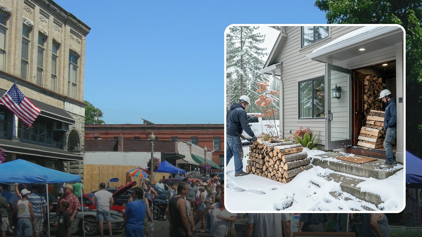 Winter Storm Firewood in Snohomish, Snohomish County, WA - When a Pacific Northwest winter storm rolls in, we get burnable wood to your door before the worst of it hits.