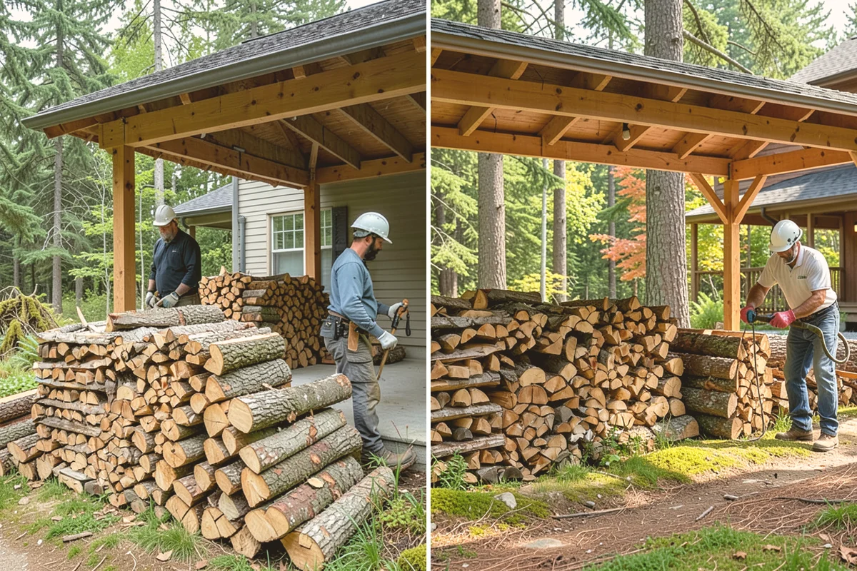 Winter Storm Firewood in Snohomish, Snohomish County, WA - Take your order and confirm quantity and delivery point