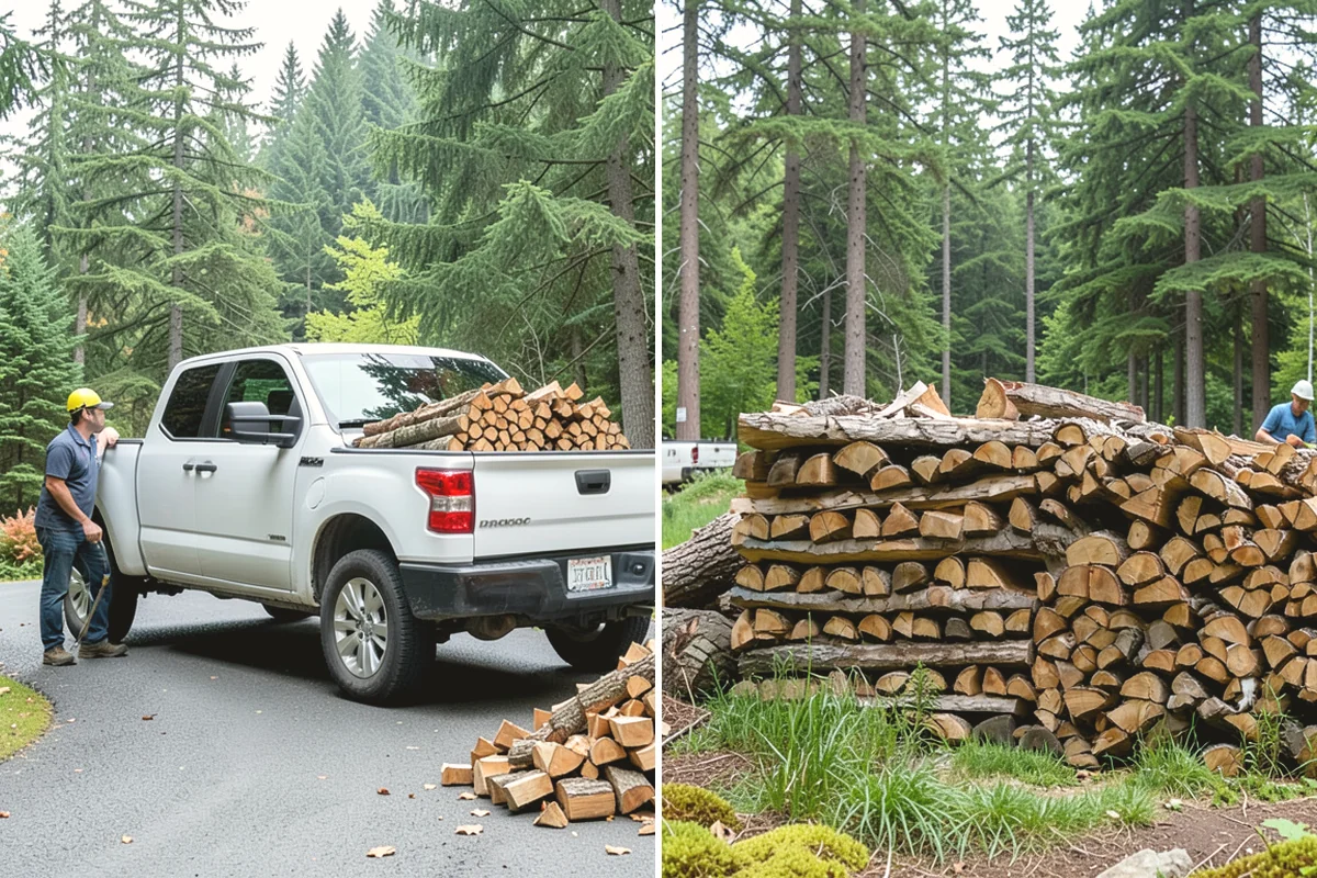 Winter Storm Firewood in Tacoma, Pierce County, WA - Take your order and confirm quantity and delivery point