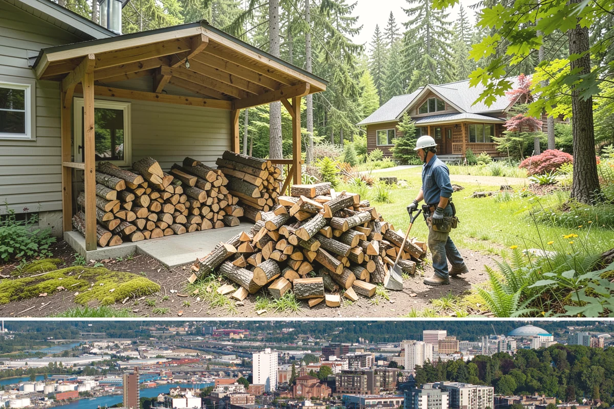 Winter Storm Firewood in Tacoma, Pierce County, WA - Peak demand runs from late fall through winter, so ordering as soon as a storm appears in the forecast secures your delivery.