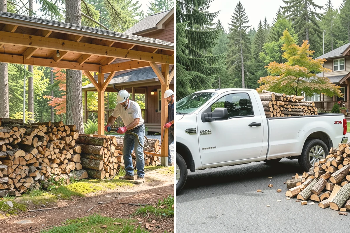Winter Storm Firewood in Tukwila, King County, WA - Take your order and confirm quantity and delivery point