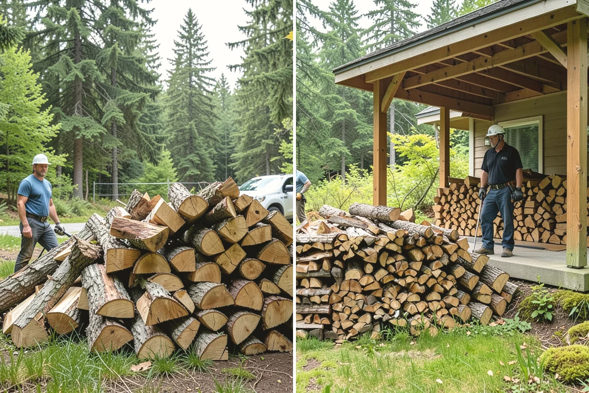 Winter Storm Firewood in University Place, Pierce County, WA - Take your order and confirm quantity and delivery point