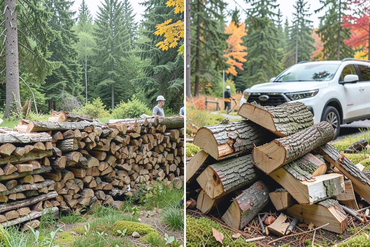 Winter Storm Firewood in Wilkeson, Pierce County, WA - Take your order and confirm quantity and delivery point