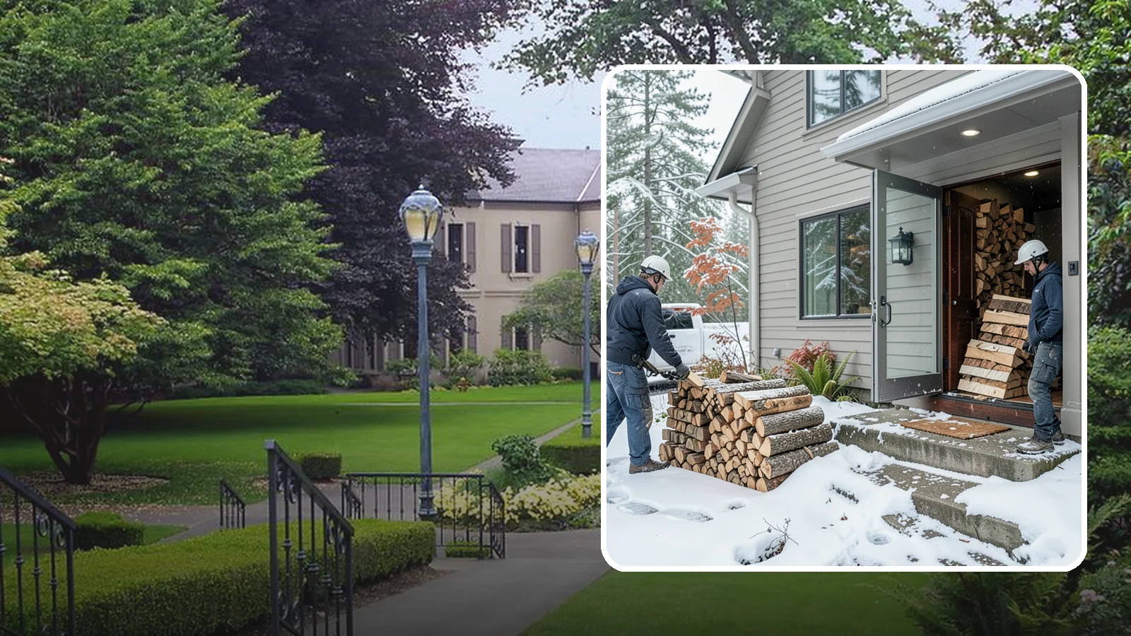 Winter Storm Firewood in Woodinville, King County, WA - When a Pacific Northwest winter storm rolls in, we get burnable wood to your door before the worst of it hits.