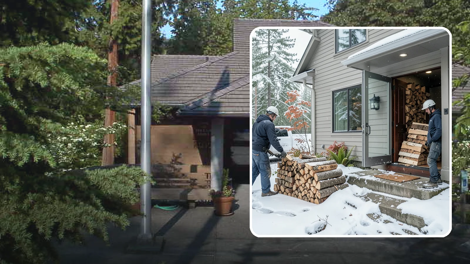 Winter Storm Firewood in Yarrow Point, King County, WA - When a Pacific Northwest winter storm rolls in, we get burnable wood to your door before the worst of it hits.