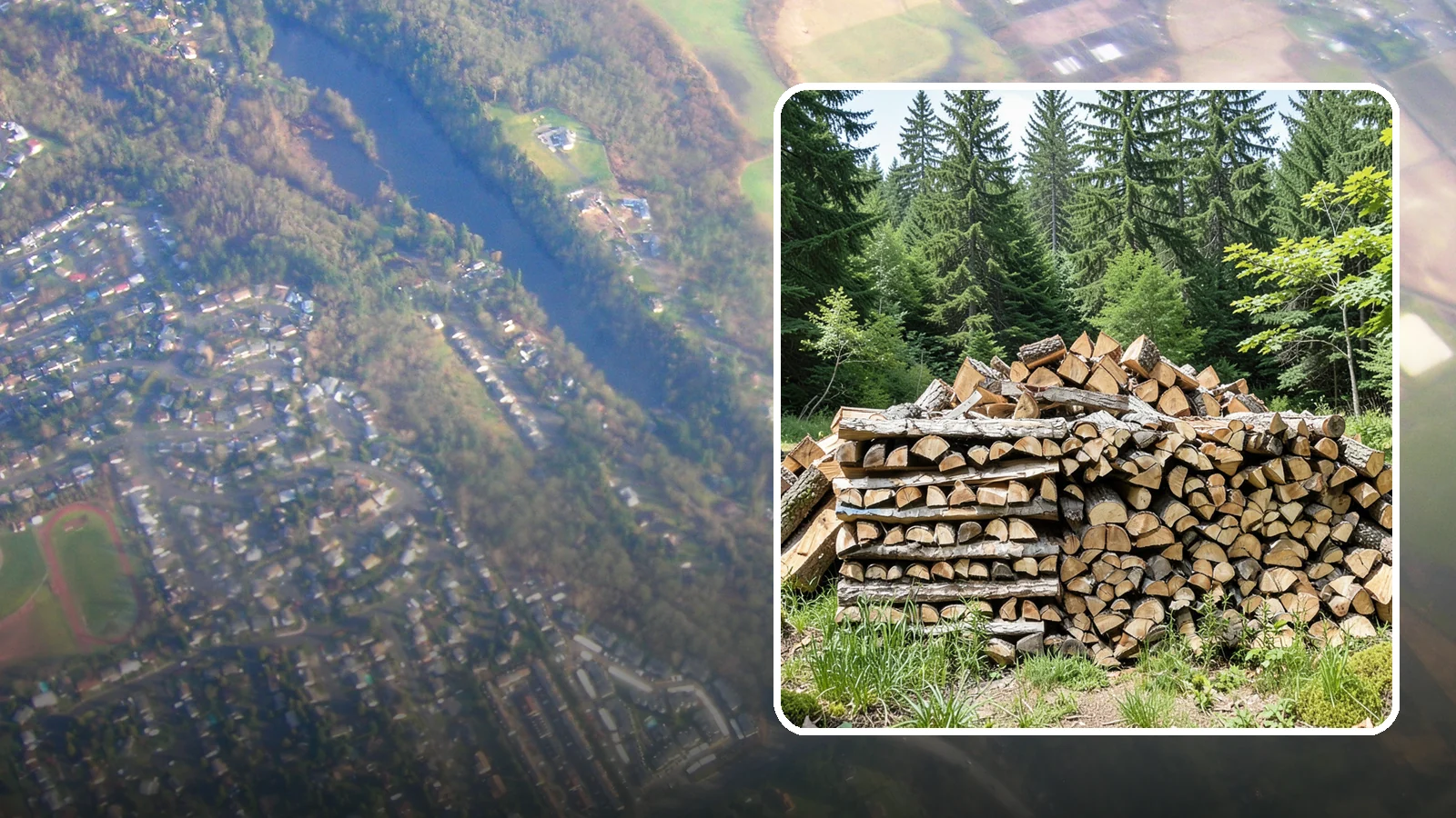 Wood Chip Cleanup in Algona, King County, WA - We remove the chips and fine splitting fragments left behind wherever firewood is cut, split, or handled.