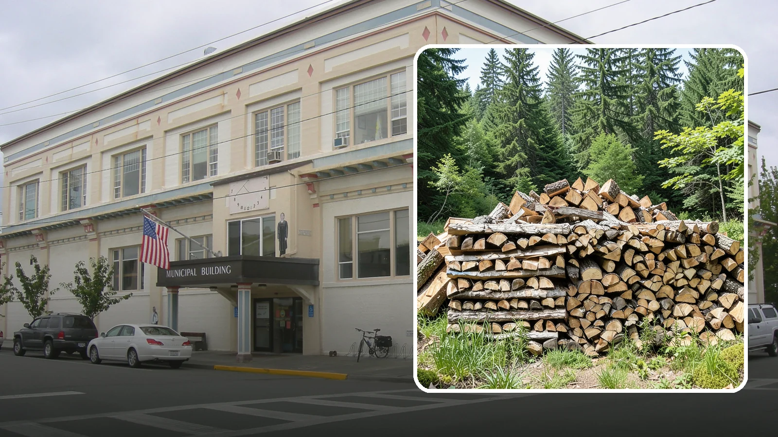 Wood Chip Cleanup in Anacortes, Skagit County, WA - We remove the chips and fine splitting fragments left behind wherever firewood is cut, split, or handled.