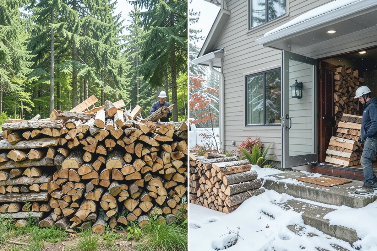 Wood Chip Cleanup in Bonney Lake, Pierce County, WA - Identify the splitting zone and any drift areas