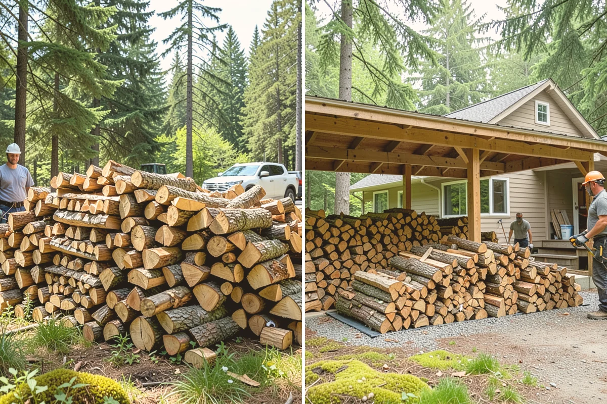 Wood Chip Cleanup in Bothell, King County, WA - Identify the splitting zone and any drift areas