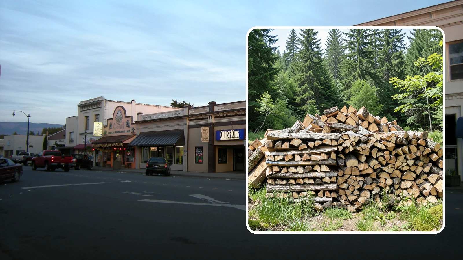 Wood Chip Cleanup in Burlington, Skagit County, WA - We remove the chips and fine splitting fragments left behind wherever firewood is cut, split, or handled.