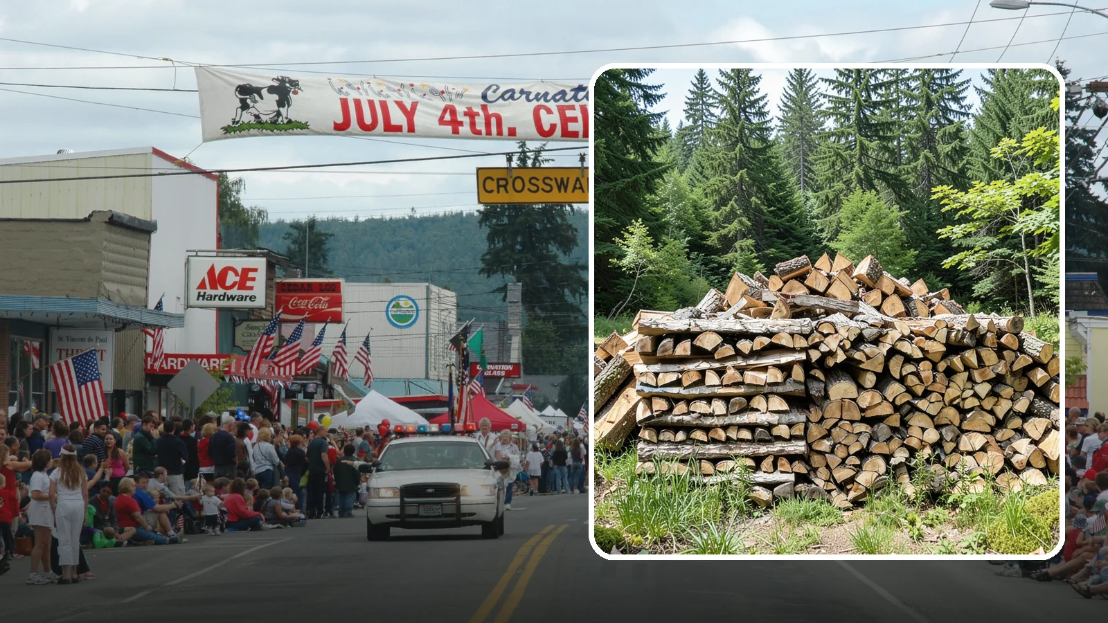 Wood Chip Cleanup in Carnation, King County, WA - We remove the chips and fine splitting fragments left behind wherever firewood is cut, split, or handled.