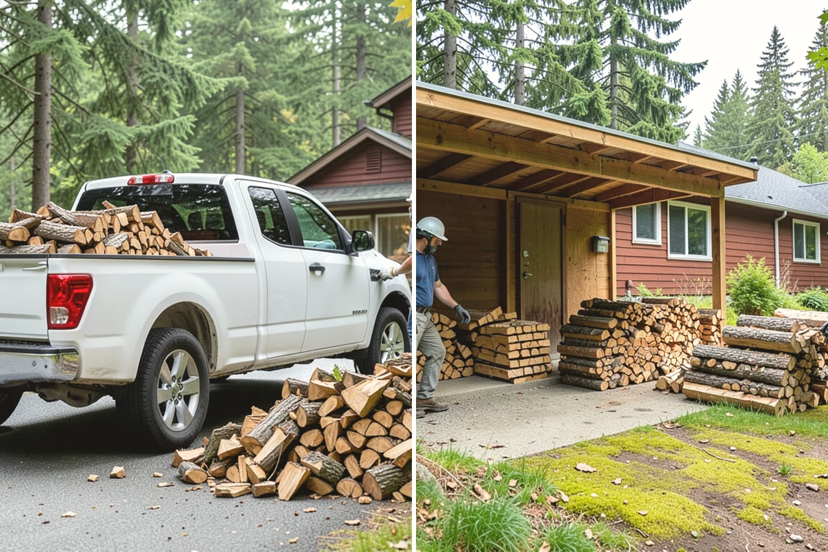 Wood Chip Cleanup in Carnation, King County, WA - Identify the splitting zone and any drift areas
