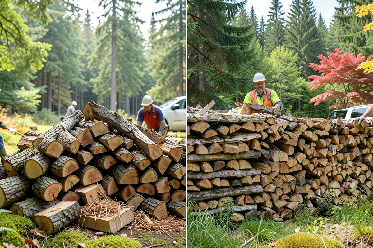 Wood Chip Cleanup in Clyde Hill, King County, WA - Identify the splitting zone and any drift areas