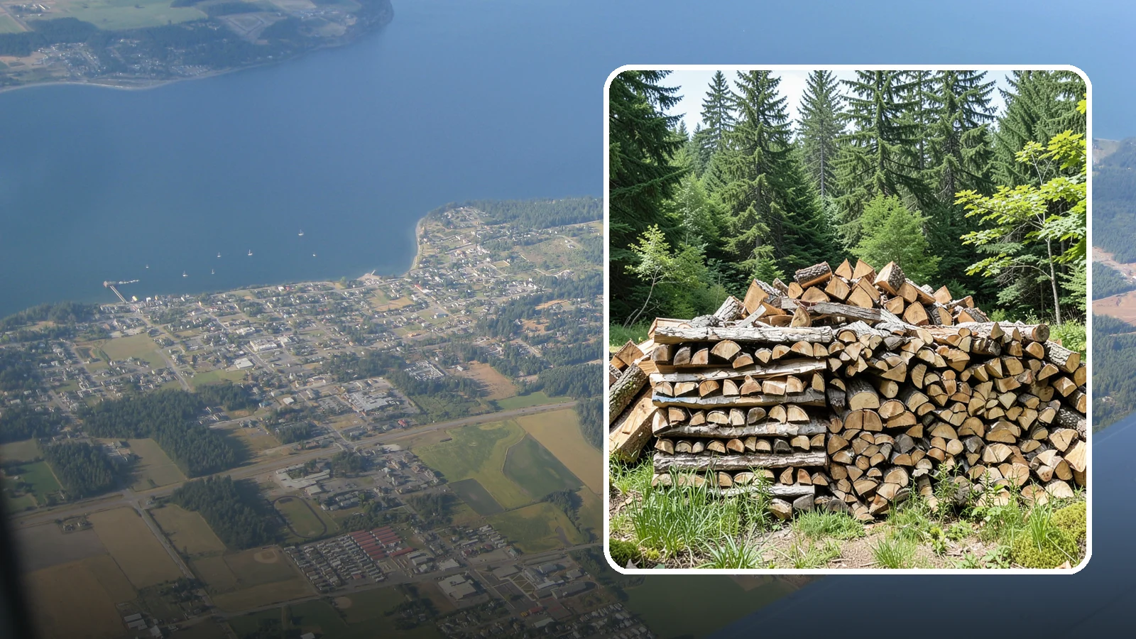 Wood Chip Cleanup in Coupeville, Island County, WA - We remove the chips and fine splitting fragments left behind wherever firewood is cut, split, or handled.
