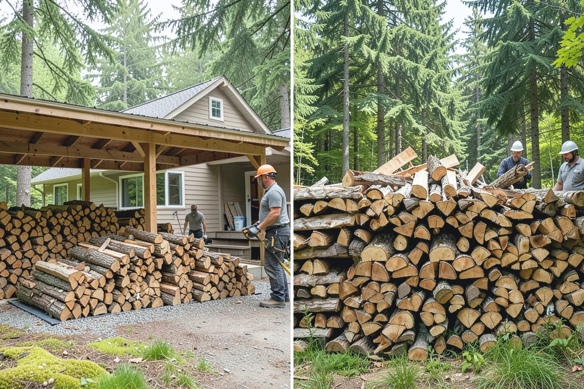 Wood Chip Cleanup in Darrington, Snohomish County, WA - Identify the splitting zone and any drift areas