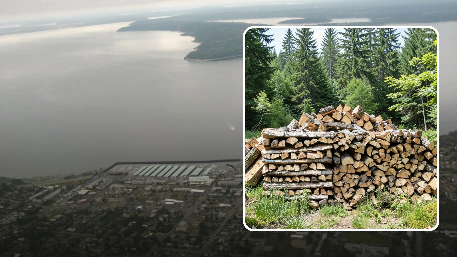 Wood Chip Cleanup in Des Moines, King County, WA - We remove the chips and fine splitting fragments left behind wherever firewood is cut, split, or handled.