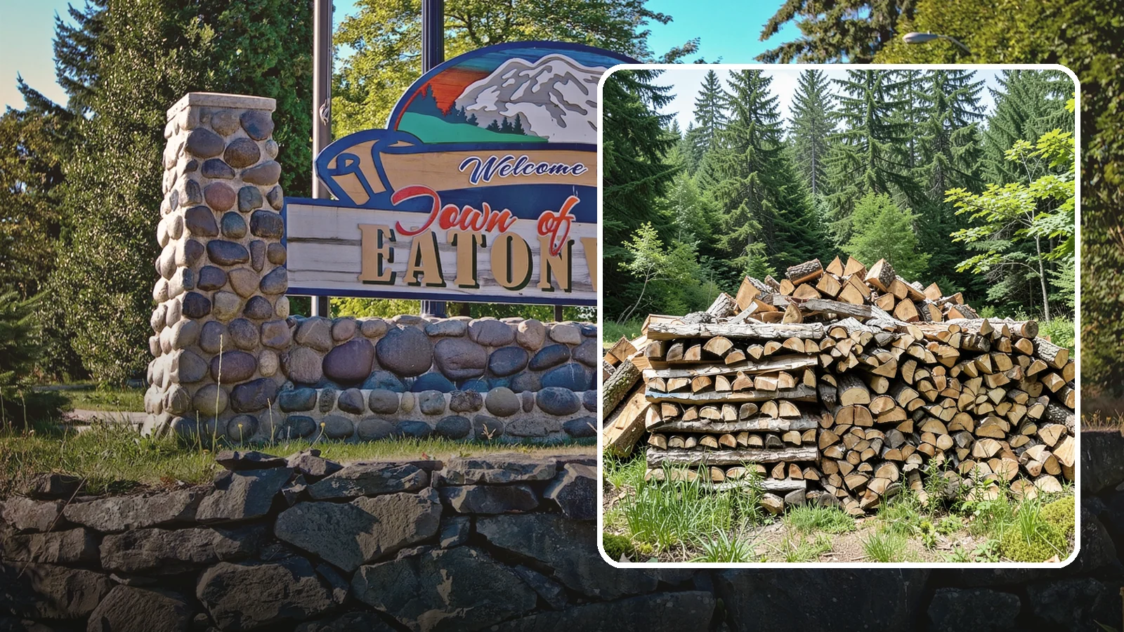 Wood Chip Cleanup in Eatonville, Pierce County, WA - We remove the chips and fine splitting fragments left behind wherever firewood is cut, split, or handled.