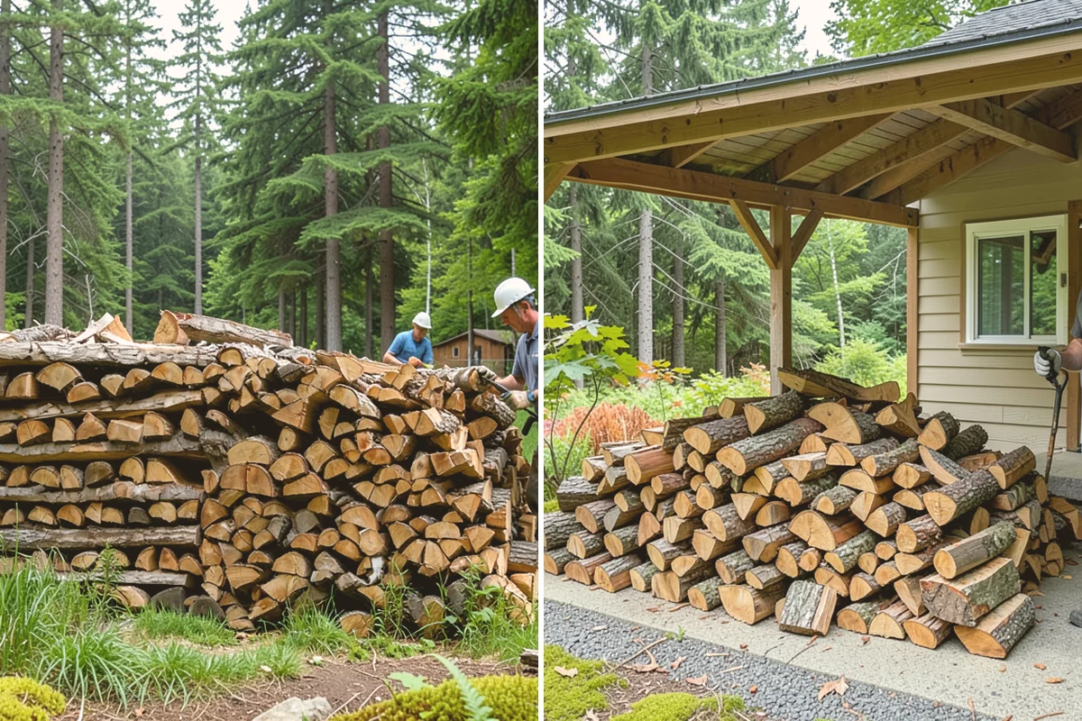Wood Chip Cleanup in Eatonville, Pierce County, WA - Identify the splitting zone and any drift areas