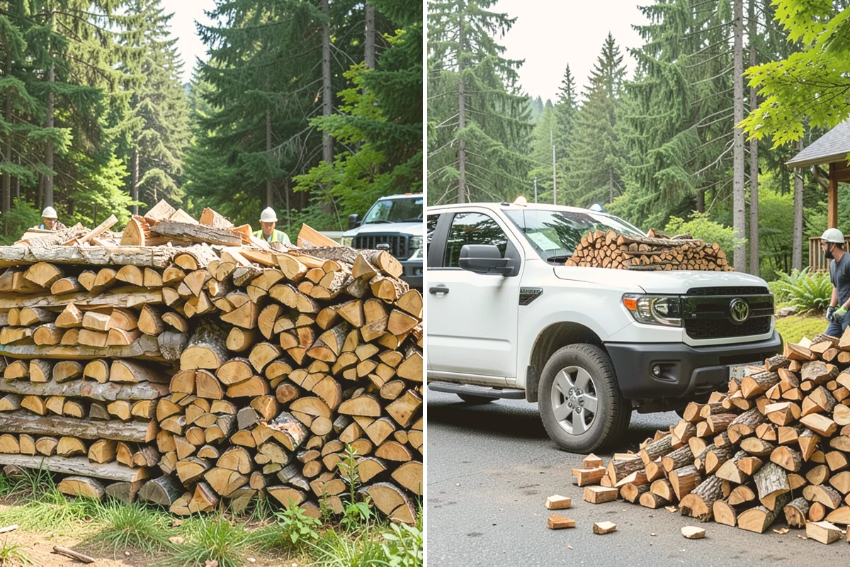 Wood Chip Cleanup in Edmonds, Snohomish County, WA - Identify the splitting zone and any drift areas