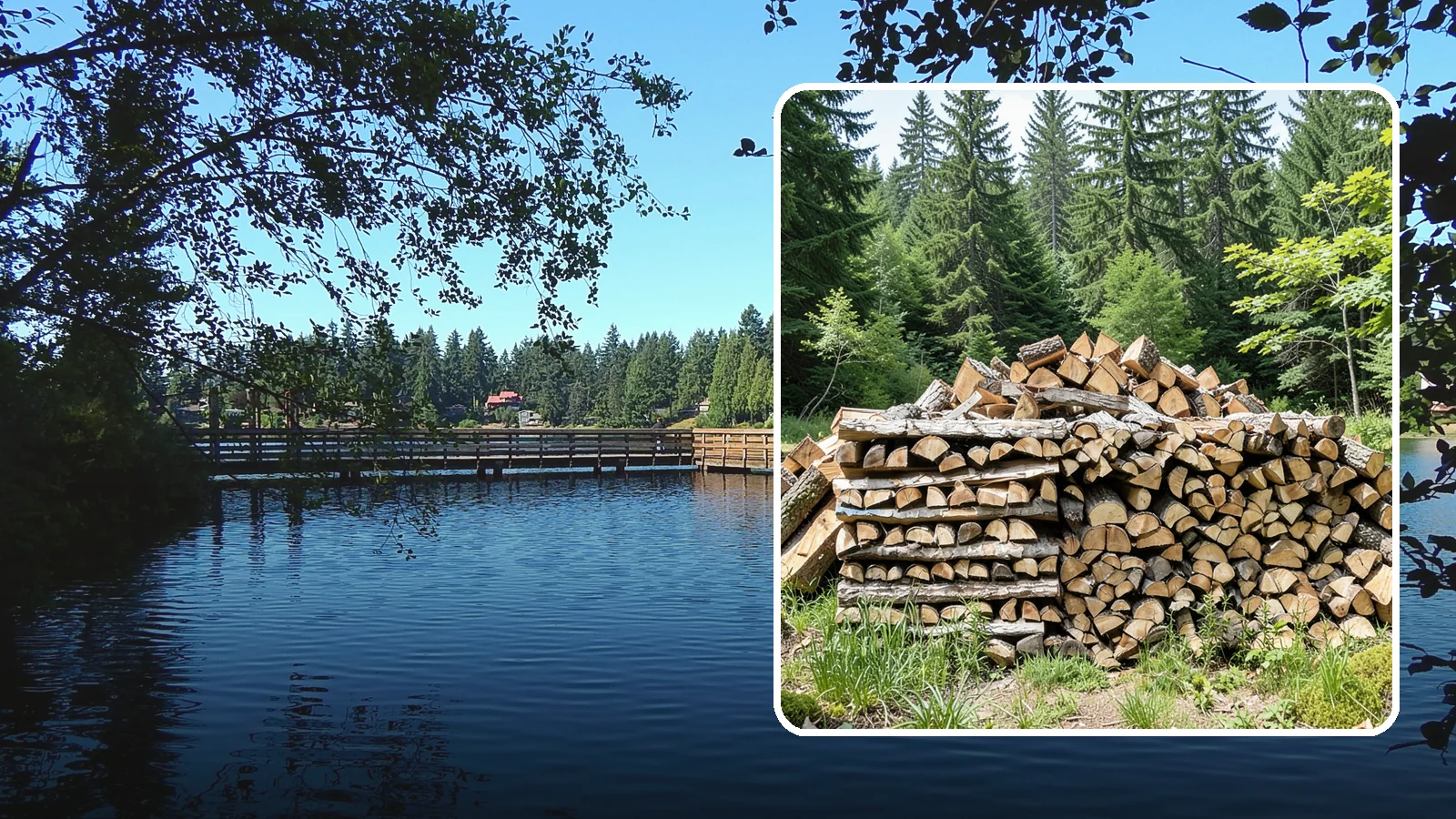 Wood Chip Cleanup in Federal Way, King County, WA - We remove the chips and fine splitting fragments left behind wherever firewood is cut, split, or handled.