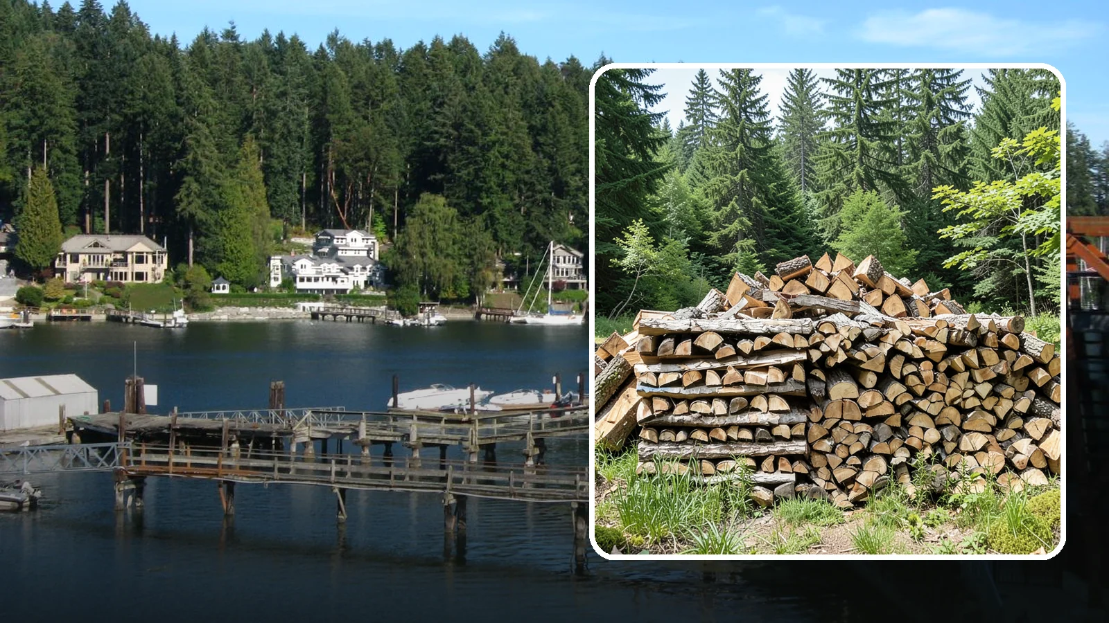 Wood Chip Cleanup in Gig Harbor, Pierce County, WA - We remove the chips and fine splitting fragments left behind wherever firewood is cut, split, or handled.