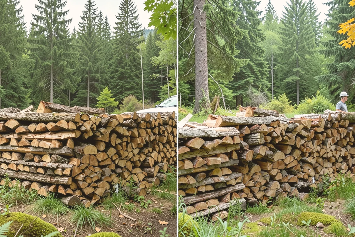 Wood Chip Cleanup in Index, Snohomish County, WA - Identify the splitting zone and any drift areas