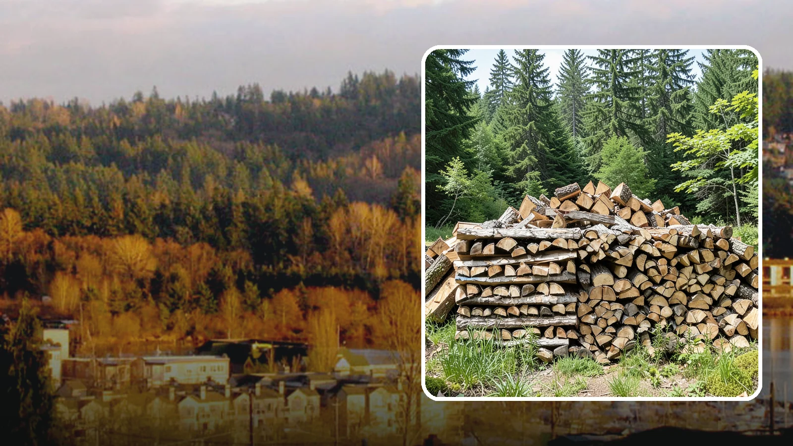 Wood Chip Cleanup in Kenmore, King County, WA - We remove the chips and fine splitting fragments left behind wherever firewood is cut, split, or handled.