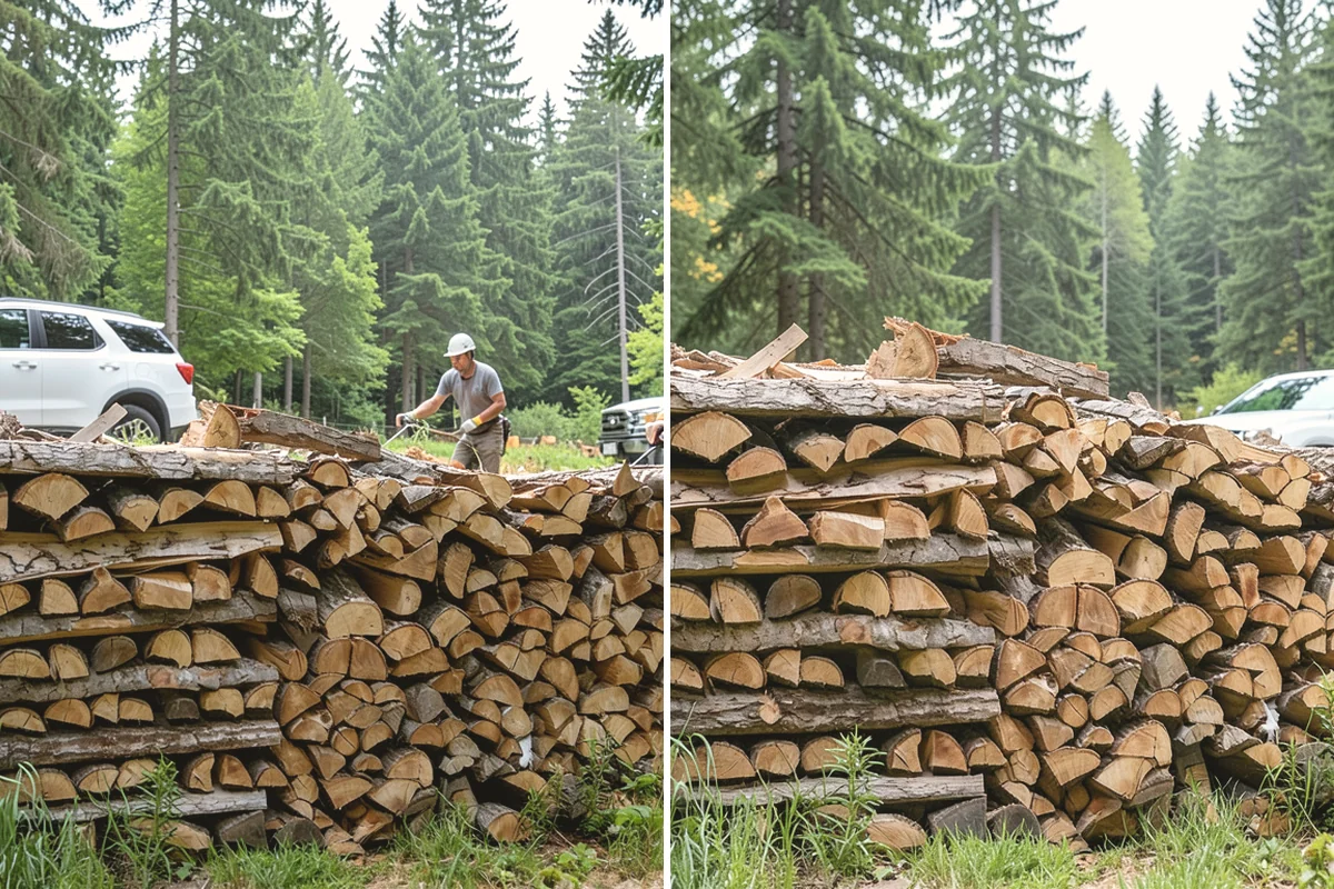 Wood Chip Cleanup in La Conner, Skagit County, WA - Identify the splitting zone and any drift areas