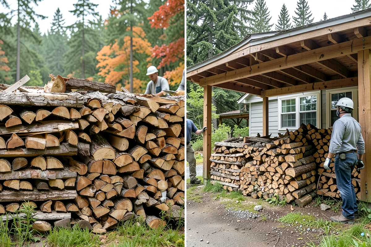 Wood Chip Cleanup in Lake Forest Park, King County, WA - Identify the splitting zone and any drift areas
