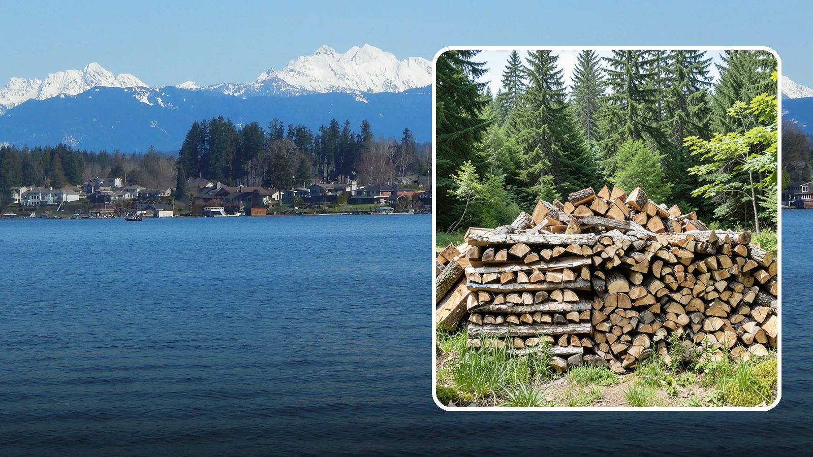 Wood Chip Cleanup in Lake Stevens, Snohomish County, WA - We remove the chips and fine splitting fragments left behind wherever firewood is cut, split, or handled.