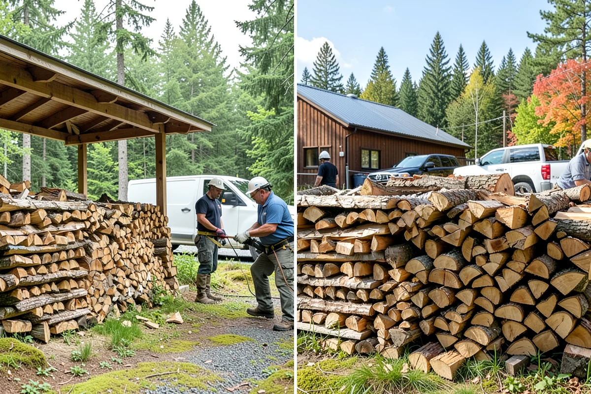 Wood Chip Cleanup in Lyman, WA - Identify the splitting zone and any drift areas