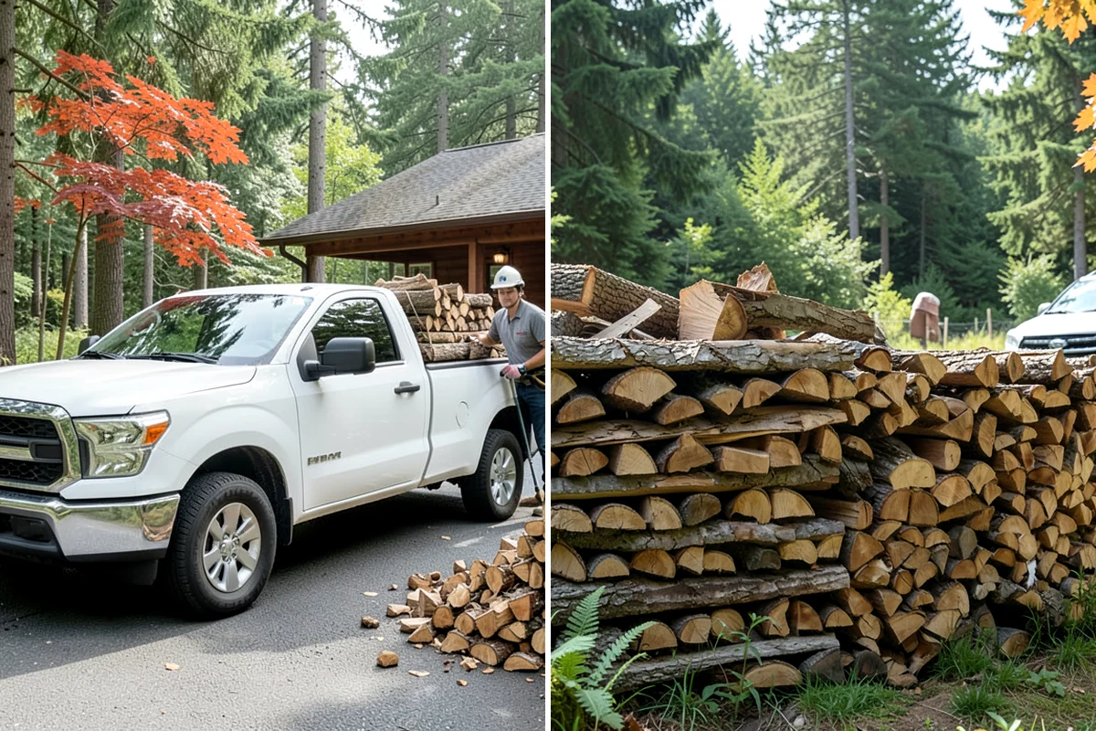Wood Chip Cleanup in Maple Valley, King County, WA - Identify the splitting zone and any drift areas