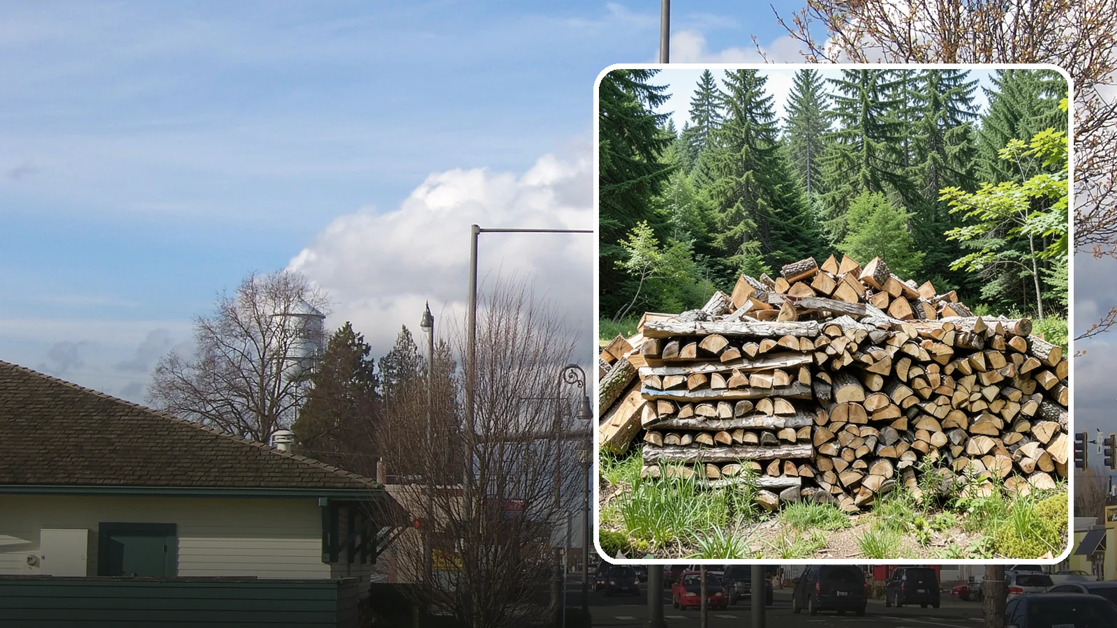 Wood Chip Cleanup in Marysville, Snohomish County, WA - We remove the chips and fine splitting fragments left behind wherever firewood is cut, split, or handled.