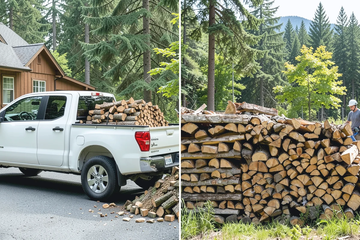 Wood Chip Cleanup in Marysville, Snohomish County, WA - Identify the splitting zone and any drift areas